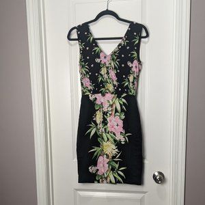Black French Connection Dress with Floral Pattern